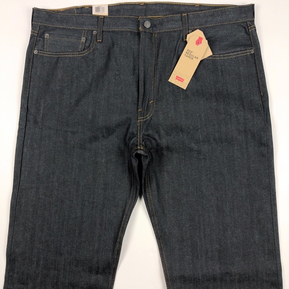 Levis 502 Mens 42x38 Tapered Rigid Envy Dark Jeans - Picture 3 of 10